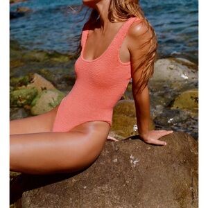 Zara Coral One Piece Swimsuit